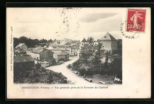 AK Sommières, Vue générale prise de la Terrasse du Château