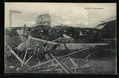 AK Avion, Ruine des Eisenwerkes