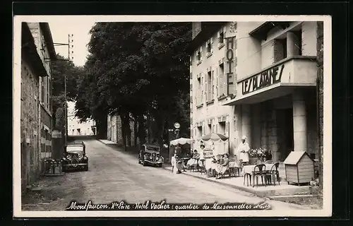 AK Montfaucon, Hotel Vacher, Quartier des Maisonnettes