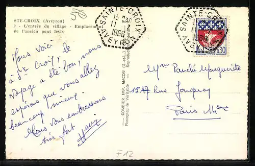 AK Ste-Croix, L`entrée du village, Emplacement de l`ancien pont levis