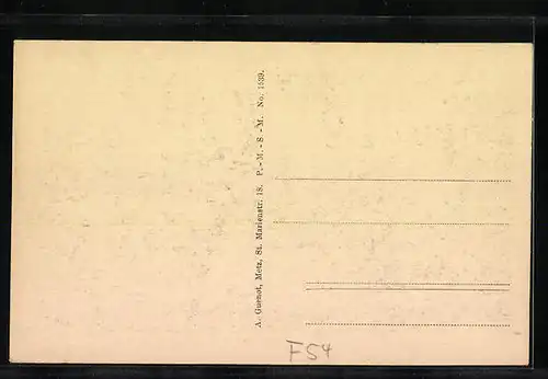 AK Nomeny, Strasse im zerschossenen Ort