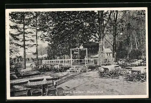 AK Wipperaue, Flora Garten mit Terrasse