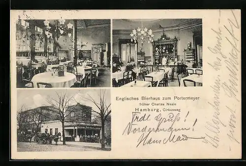 AK Hamburg-St.Georg, Englisches Bierhaus zum Portermeyer im Cirkusweg