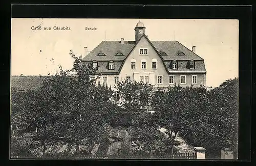 AK Glaubitz, Blick zur Schule