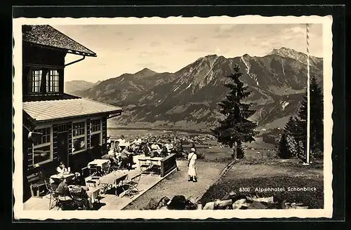AK Oberstdorf i. bayr. Allgäu, Alpenhotel Schönblick