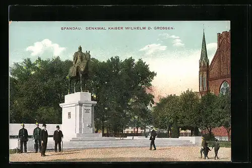 AK Berlin-Spandau, Denkmal Kaiser Wilhelm des Grossen