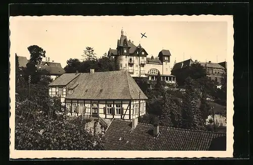 AK Tecklenburg /Teutoburger Wald, Blick auf Fachwerkhäuser