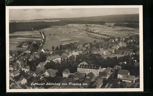 AK Schömberg, Fliegeraufnahme auf den Luftkurort