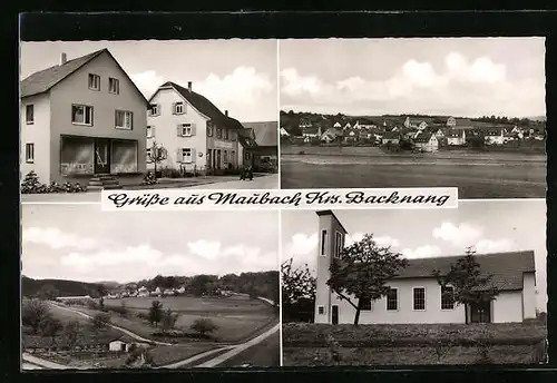 AK Maubach /Kr. Backnang, verschiedene Ansichten des Ortes