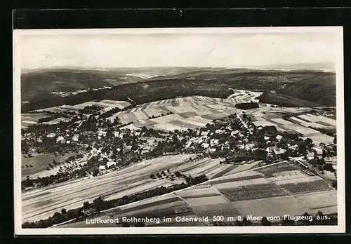 AK Rothenberg /Odenwald, Ortsansicht vom Flugzeug aus