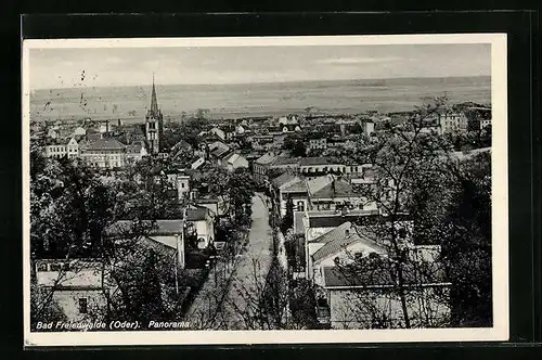 AK Bad Freienwalde /Oder, Panorama vom Flugzeug aus