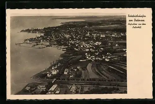 AK Friedrichshafen am Bodensee, Totalansicht mit Umgebung, Fliegeraufnahme