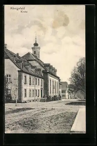 AK Königsfeld, Blick zum Kirchturm