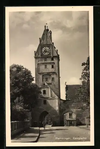 AK Memmingen, Kemptertor mit Uhrenturm