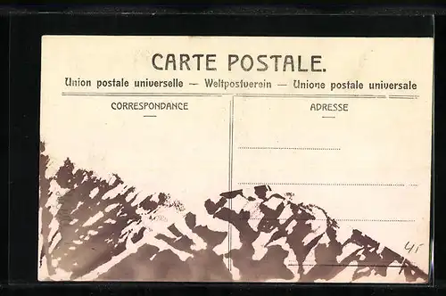 AK Bergsteiger beim Übergang über den Hochjochferner mit Finailspitze