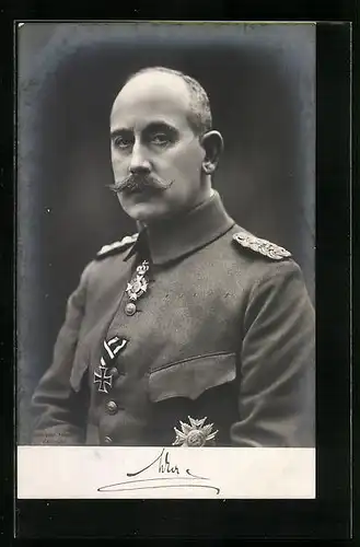 AK Portrait Max von Baden in Uniform, mit Eisernem Kreuz