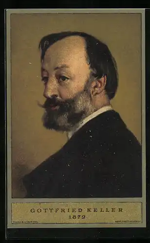 Künstler-AK Gottfried Keller im Jahr 1872, Portrait