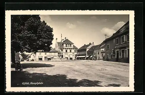 AK Gföhl, Strassenpartie am Hauptplatz