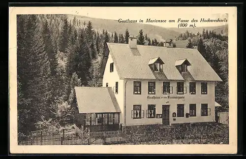 AK Mariensee, Gasthaus zur alten Kammergasse am Fusse des Hochwechsels