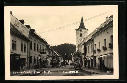 AK Türnitz, Hauptstrasse mit Passanten