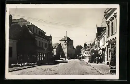 AK Wieselburg a. d. E., Partie am Hauptplatz mit Rathaus