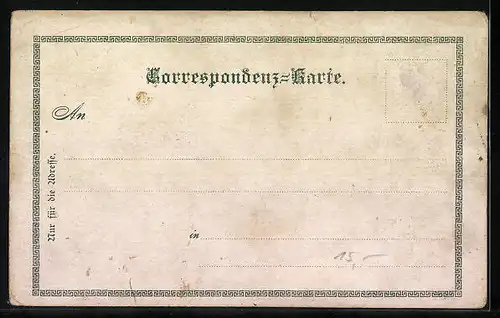 Lithographie Amstetten, Ortsansicht, Hauptplatz mit Hotel Schmidl, Wiener Strasse