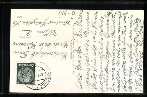 AK Kirchschlag, Ortsansicht mit Umgebung aus der Vogelschau