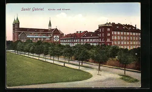 AK Sankt Gabriel, Kirche und Kloster