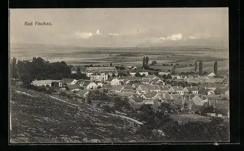 AK Bad Fischau, Ortsansicht aus der Vogelschau