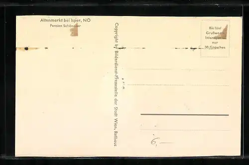 AK Altenmarkt bei Isper, Gasthaus Schönauer mit Strasse