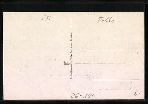 Künstler-AK Eugen Felle: Kempten, Panorama aus der Vogelschau