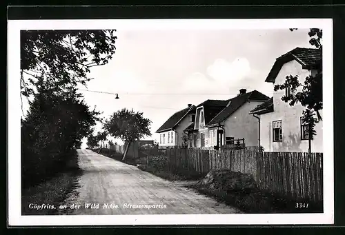 AK Göpfritz an der Wild, Strassenpartie mit Häusern