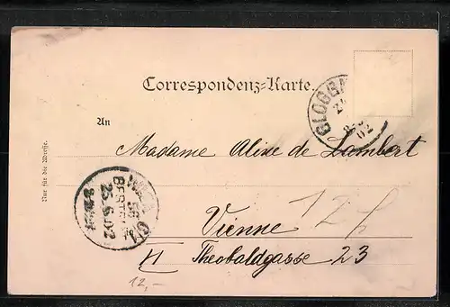 AK Prein, Hotel Hahndl, Teilansicht mit Kirche