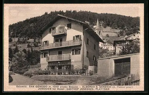 AK Jenesien bei Bozen, Gasthof Jenesien-Plattner