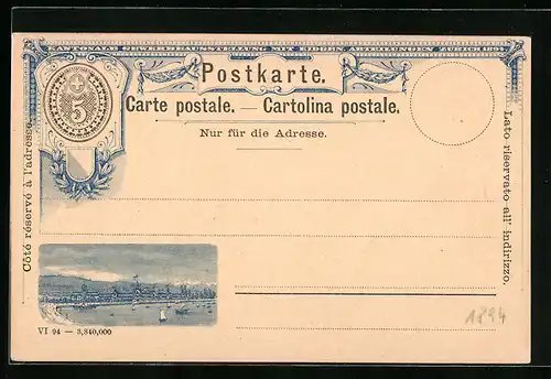AK Zürich, Kantonale Gewerbeausstellung mit Eidg. Abteilungen 1894, Ausstellungsgebäude