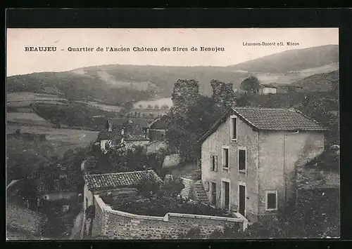 AK Beaujeu, Quartier de l`Ancien Chateau des Sires de Beaujeu