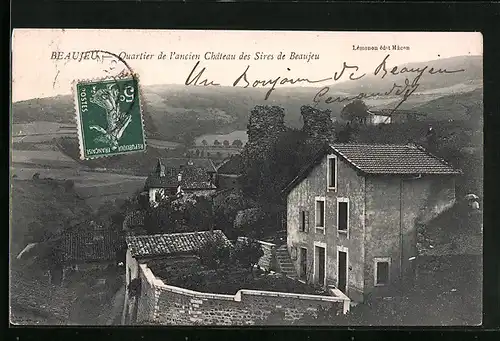 AK Beaujeu, Quartier de l`ancien Chateau des Sires de Beaujeu