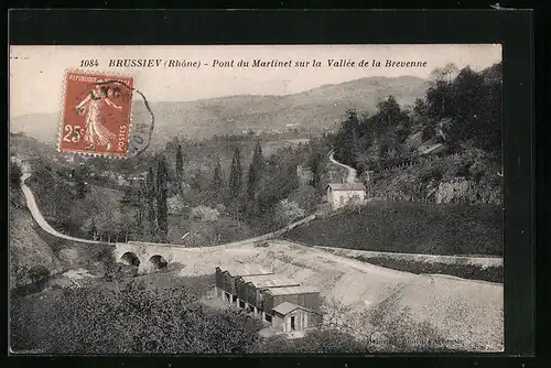 AK Brussieu, Pont du Martinet sur la Vallée de la Brévenne