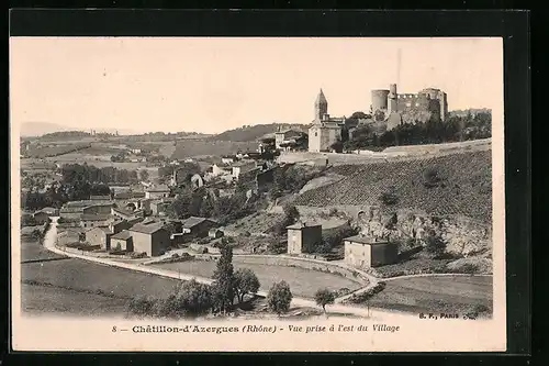 AK Chatillon-d`Azergues, Vue prise de l`est du Village