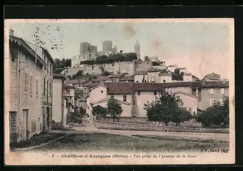AK Chatillon-d`Azergues, Vue prise de l`Avenue de la Gare