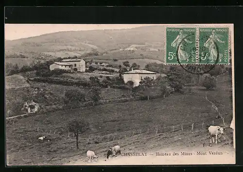 AK Chasselay, Hameau des Mines, Mont Verdun