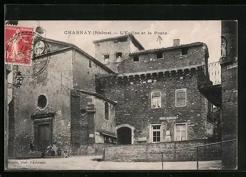 AK Charnay, L`Eglise et la poste
