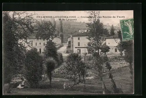 AK Chambost-Longessaigne, Croisement des Route de Feurs et St-Laurent