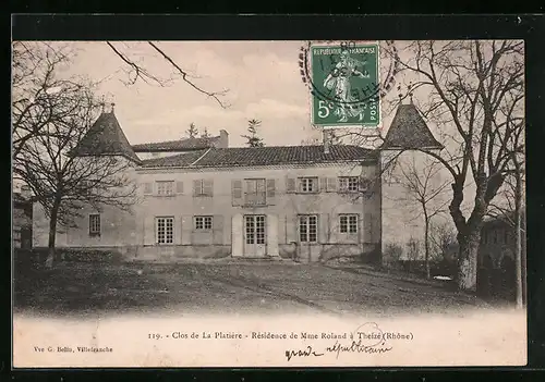 AK Theizé, Clos de La Platière, Résidence de Madame Roland