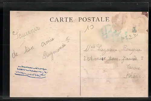 AK Saint-Vérand, La poste et route de Ternand