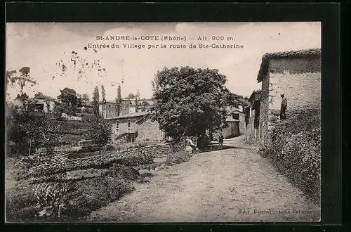 AK Saint-André-la-Cote, Entrée du Village par la route de Sainte-Catherine