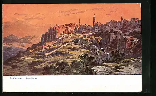 Künstler-AK Friedrich Perlberg: Bethlehem, Gesamtansicht