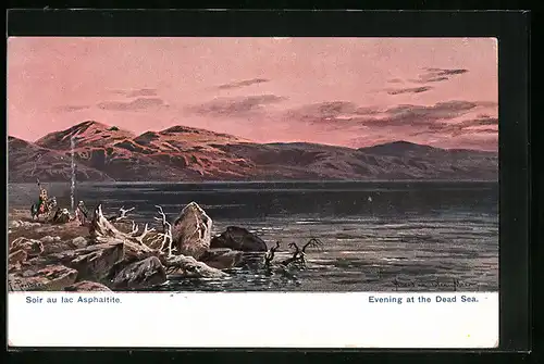 Künstler-AK Friedrich Perlberg: Abend am Toten Meer