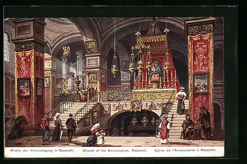 Künstler-AK Friedrich Perlberg: Nazareth, Kirche der Verkündigung