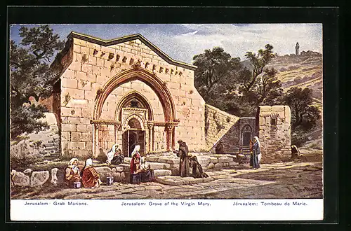 Künstler-AK Friedrich Perlberg: Jerusalem, Grab Mariens